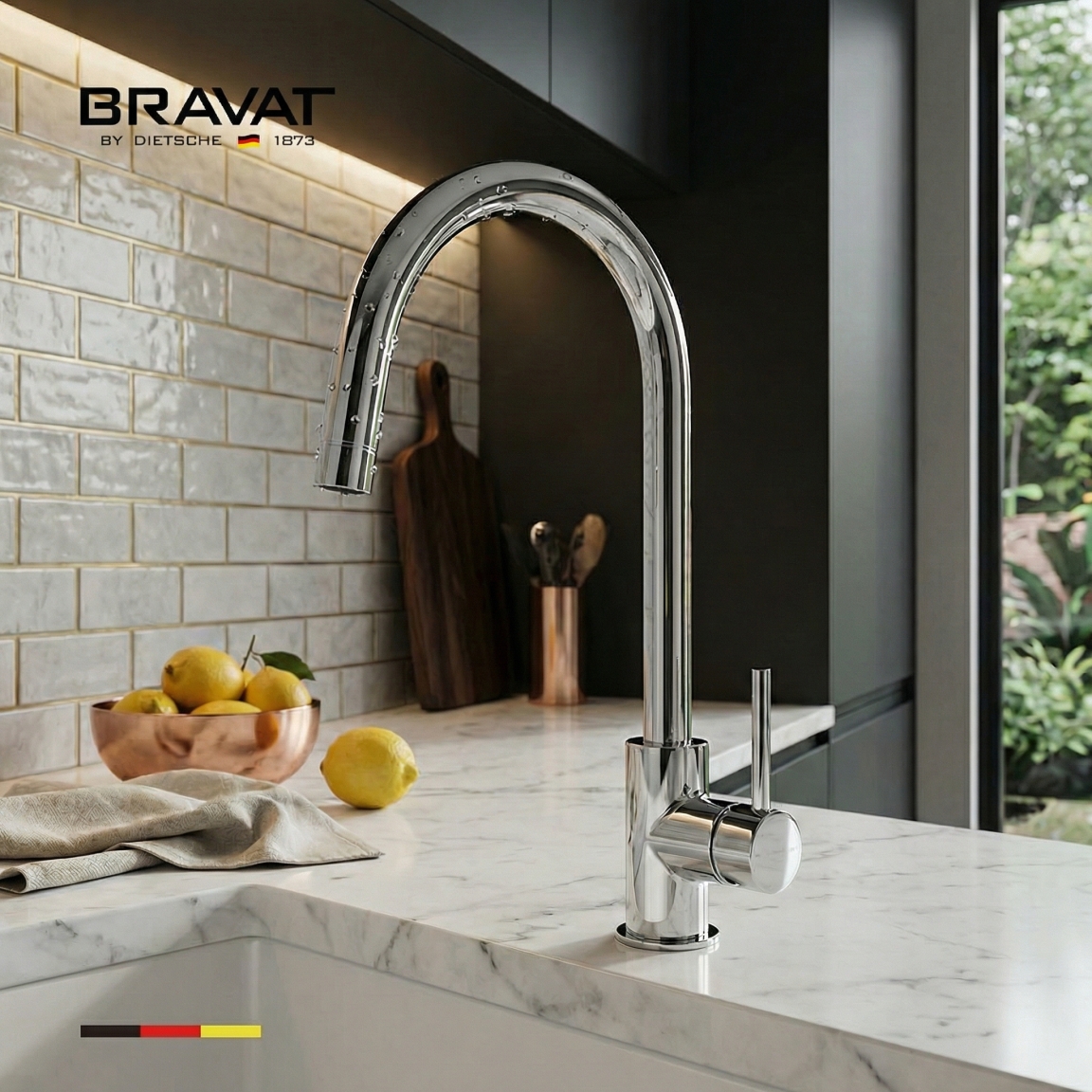 Смеситель для кухни цвет хром BRAVAT F7799930CP-SW