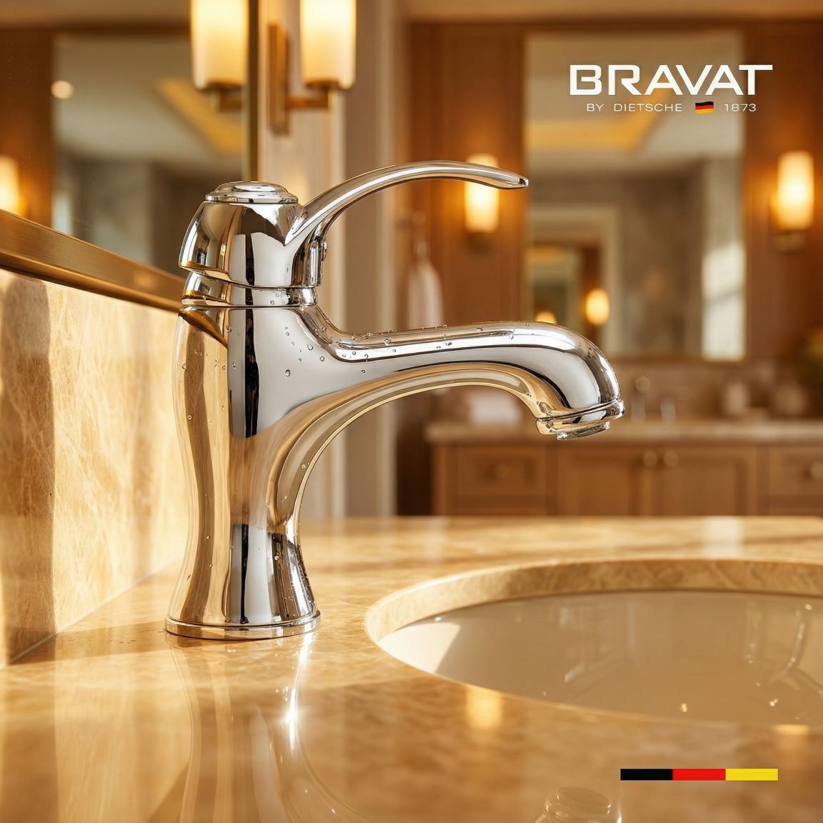 Смеситель для раковины цвет хром BRAVAT F1790921CP-SW